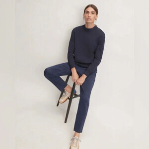 Everlane No-Sweat Uniform Sweater Organic Cotton Coolmax XXL Heathered Midnight